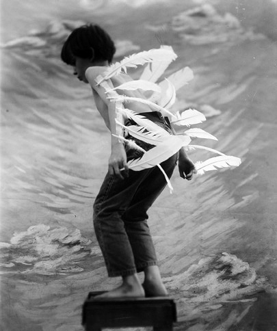 Flying Lessons, 2002, Toned silver gelatin print, Cathy Spence 